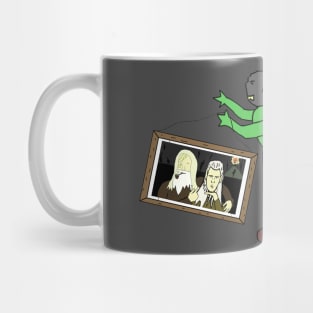 Elf turned into orc steals painting of Gandalf and Legolas Mug